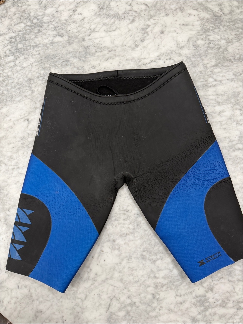 Xterra Men's Blue & Black Lava Shorts - Performance triathlon swim bottoms